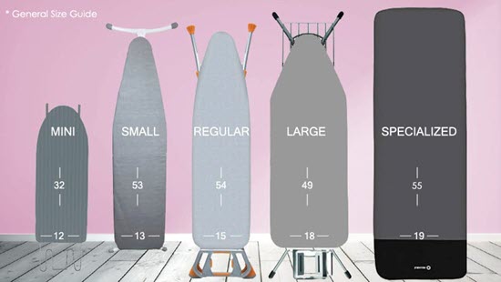 ironing board heights